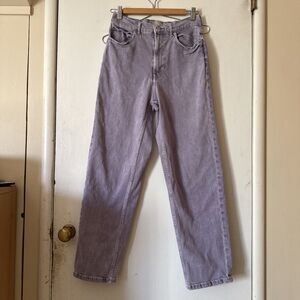 Everlane the Way High Jeans Lilac Purple Organic Cotton Stretch | 27 Tall